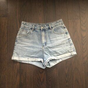 High-Rise Denim Shorts
